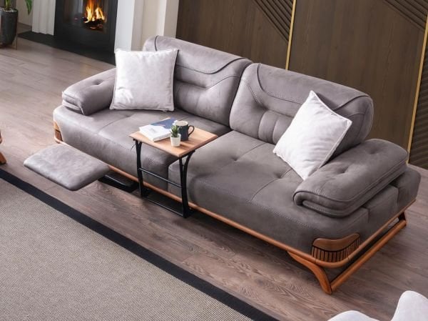 Jaguar Koltuk Takımı(Üçlü Koltuk+Sehpa ve Ayak Dinlendirmeli)