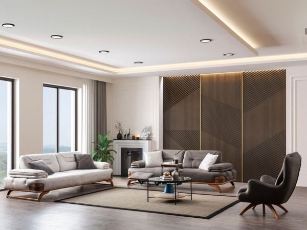 Jaguar Koltuk Takımı(Üçlü Koltuk+Sehpa ve Ayak Dinlendirmeli)