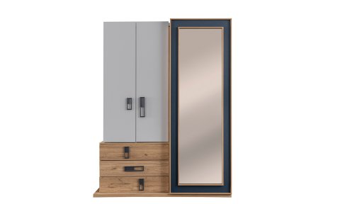 Babil Genç Odası Takımı (3 Kapılı Dolap, Komodin, 100*200 cm Başlıklı Karyola)