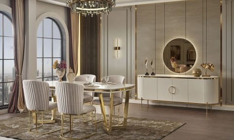 Tesla Luxury Yemek Odası Takımı