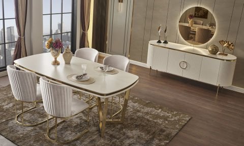 Tesla Luxury Yemek Odası Takımı