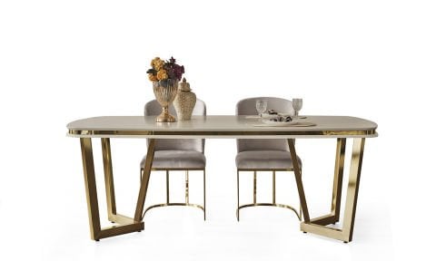 Tesla Luxruy Yemek Masası ve 6 Sandalye