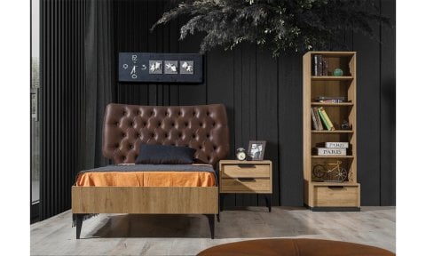 Kolezyum Dışbudak Genç Odası (100*200 cm Tek Kişilik Başlıklı Baza)