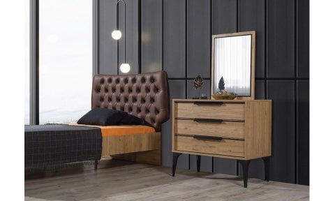 Kolezyum Ceviz Genç Odası (100*200 cm Tek Kişilik Başlıklı Baza)