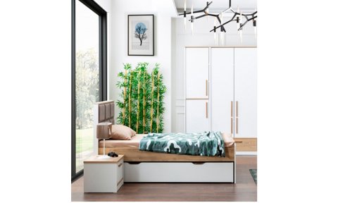 Plato Çocuk Odası 100*200 cm Başlıklı Yavrulu Karyola