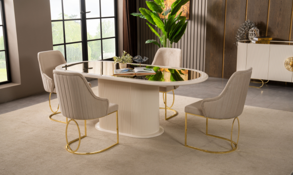 Luccix Yemek Odası Takımı(Gold)