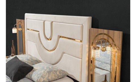 Safir Ceviz Bazalı Yatak Odası Takımı