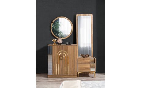 Safir Ceviz Bazalı Yatak Odası Takımı