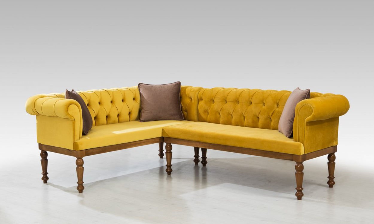 Chester Ekbank Bütün Köşe+Yastıklar(Ceviz)