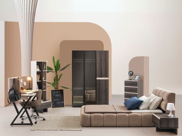 Focus Genç Odası( Başlıklı Bazalı Karyola 100cm x 200cm)