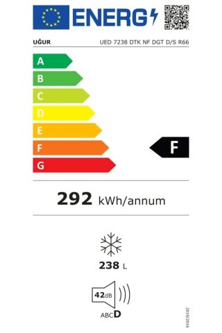 Uğur Ued 7238 Dtk Nf Dgt D/s R66 No Frost 7 Çekmeceli Derin Dondurucu