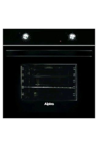 Alpina Statik 3'lü Siyah Cam Ankastre Set MFA604MBL + GLS640BL + F17/60