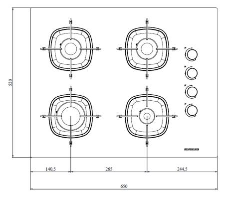 Silverline CS5665W01 65cm Beyaz Cam Ankastre Ocak