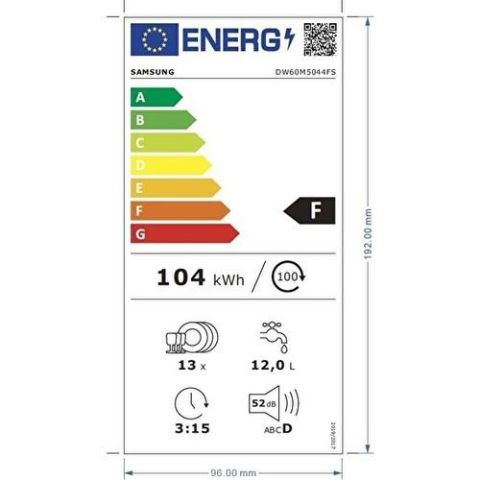 Samsung DW60M5044FS 4 Programlı Inox Bulaşık Makinesi