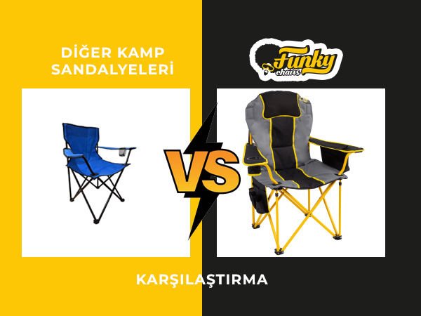 Funky Chairs : Standart Kamp Sandalyeleriyle Karşılaştırma