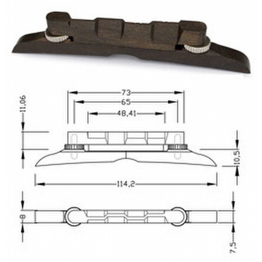 Dr.Parts Abanoz Mandolin Köprüsü