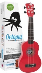 Octopus UK200-BKB Siyah-Gri Soprano Ukulele + Kılıf Hediyeli