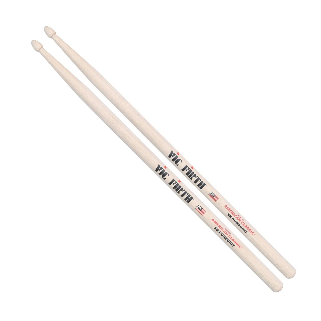 VIC FIRTH BAGET (ÇİFT) 5B PURE GRIT DS TİP, HICKORY,