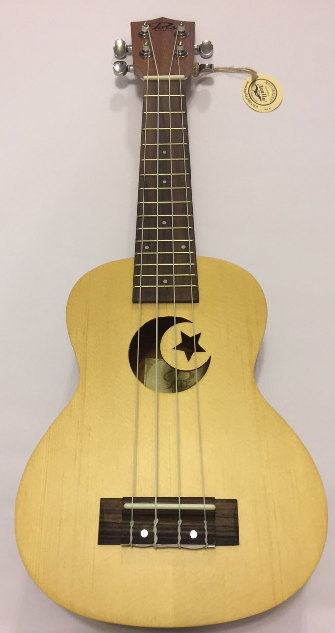 Puka Maun Ayyıldız Mat Soprano Ukulele PK-9 + Kılıf Hediyeli