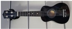 CREMONIA AU01L-21BK UKULELE 21'', PARLAK SİYAH, SOPRANO, KILIFLI