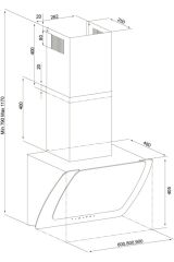 Silverline 3373 Misto Gri 60cm Davlumbaz