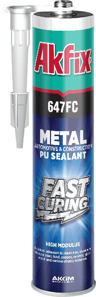 Akfix 647FC Hızlı Kürleşen Poliüretan Metal Mastik 280 ml(Beyaz)