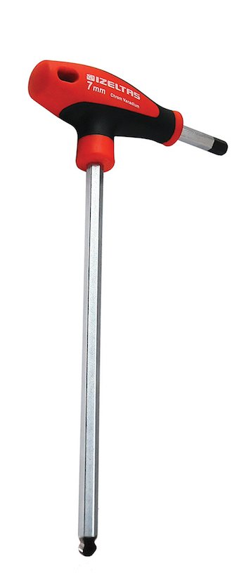 İzeltaş 6x170 mm Yuvarlak Başlı T Tipi Allen Anahtar