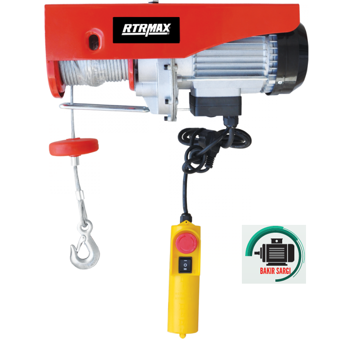 Rtrmax  400-800 kg Elektrikli Vinç Bakır Sargılı