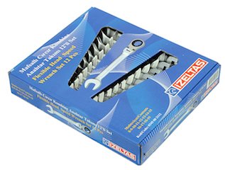İzeltaş Mafsallı Cırcır Kombine Anahtar Takımı 12''li