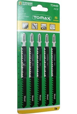 Tomax T344D Dekupaj Bıçağı Ağaç - Uzun / 5 Li Paket