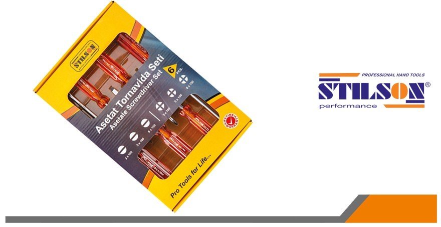 Stilson 6 PCS Asetat Saplı Tornavida Tk.