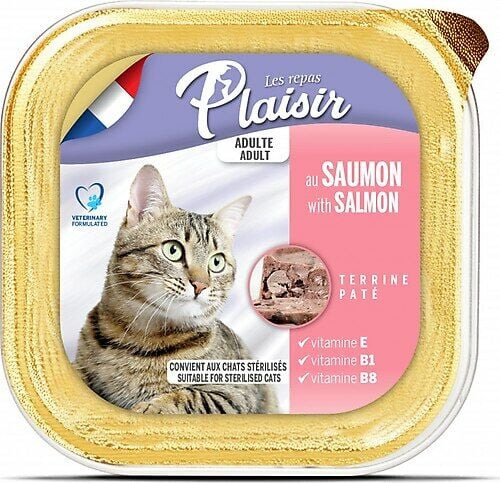 Plaisir Salmon Pate Adult Cat Somon Balıklı Yaş Yetişkin Kedi Maması 100Gr