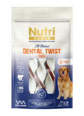 Nutri Canin Dental Twist Ördekli Köpek Ödülü 80g