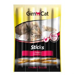 Gimcat Sticks Tavuklu & Ciğerli Kedi Ödül Çubukları 4'lü 20g