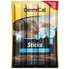 Gimcat Tahılsız Somon ve Atlantik Morina Balıklı Kedi Ödül Çubukları 4'lü 20g