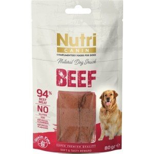 Nutri Canin Natural Dog Snack Beef Tahılsız Biftekli Köpek Ödülü 80 gr
