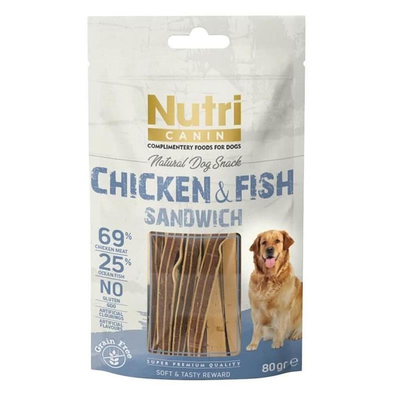 Nutri Canin Chicken Fish Sandwich Köpek Ödülü 80 Gr