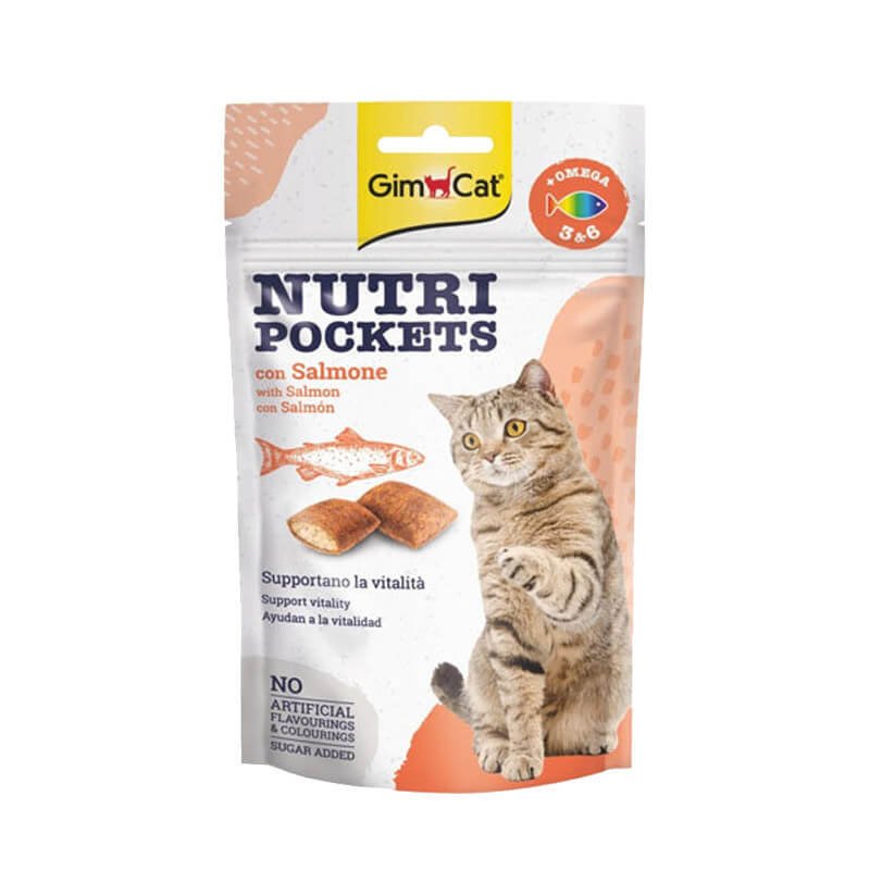 Gimcat Nutri Pockets Somonlu Kedi Ödülü 60 gr