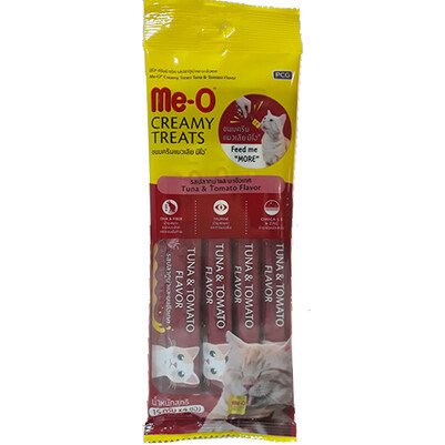 Me-O Creamy Treats Ton Balıklı Ve Domatesli 15 gr 4'lü Kedi Ödül Maması