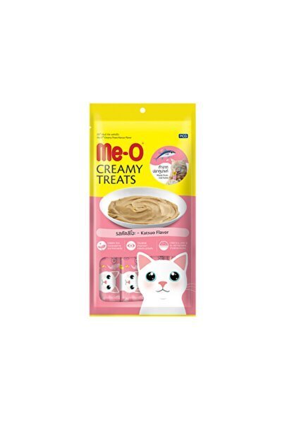 Me-O Creamy Treats Çizgili Orkinos Balıklı  4x15 gr Sıvı Kedi Ödül Maması