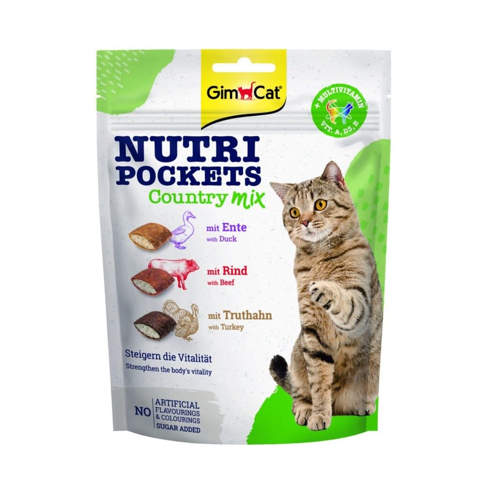 GimCat Nutri Pockets Country Mix Kedi Ödül Maması 150 gr