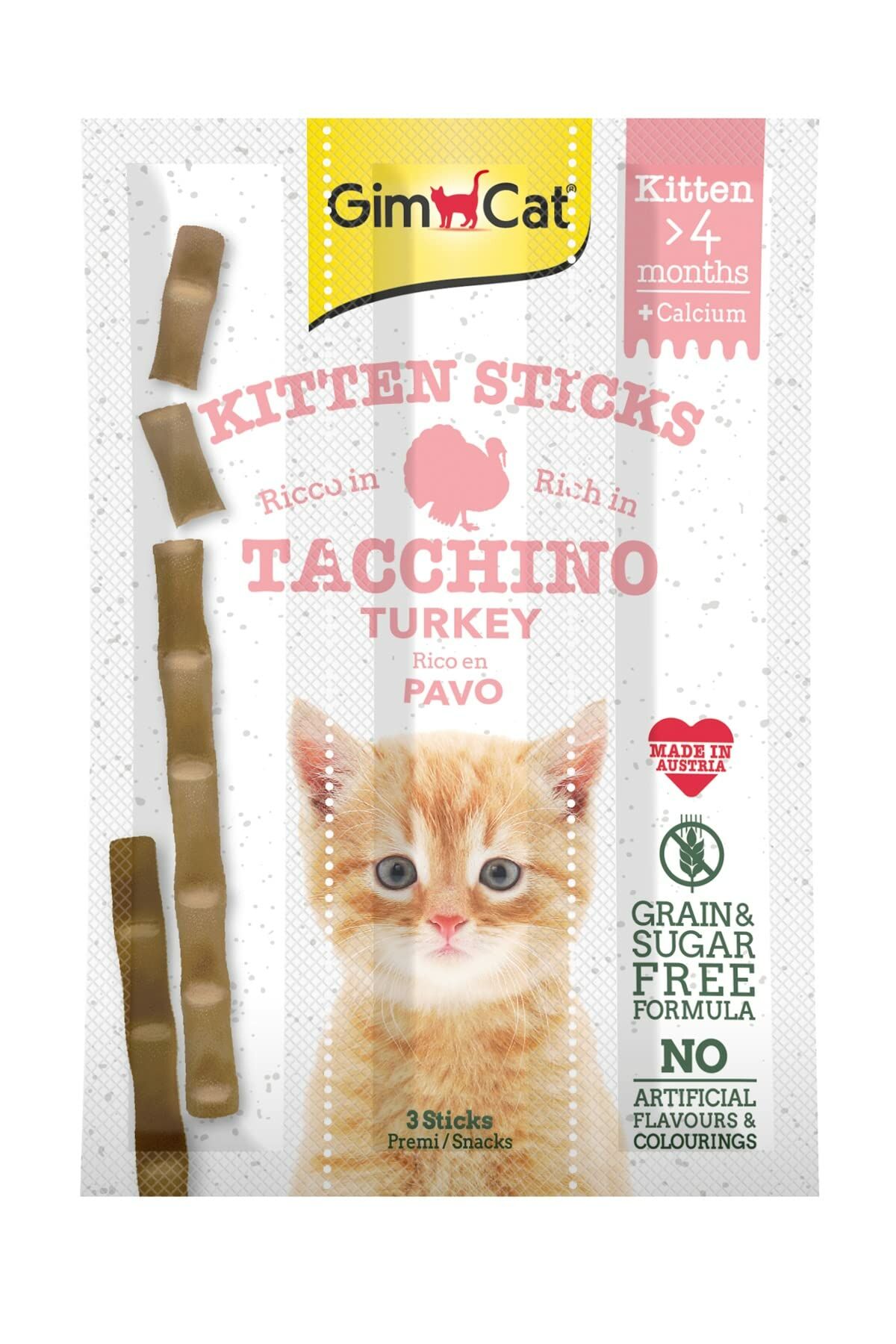 Gimcat Sticks Kitten Hindili Ödül Çubukları 3x3gr