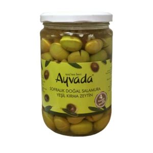 Ayvalık Natürel Yeşil Kırma Zeytin 660Cc