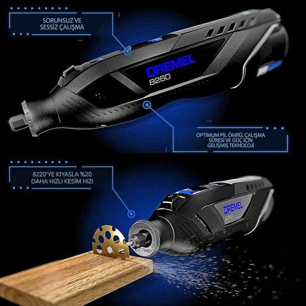 Dremel 8260-5 EU Kömürsüz Akülü El Motoru 12v 3Ah - F0138260JA