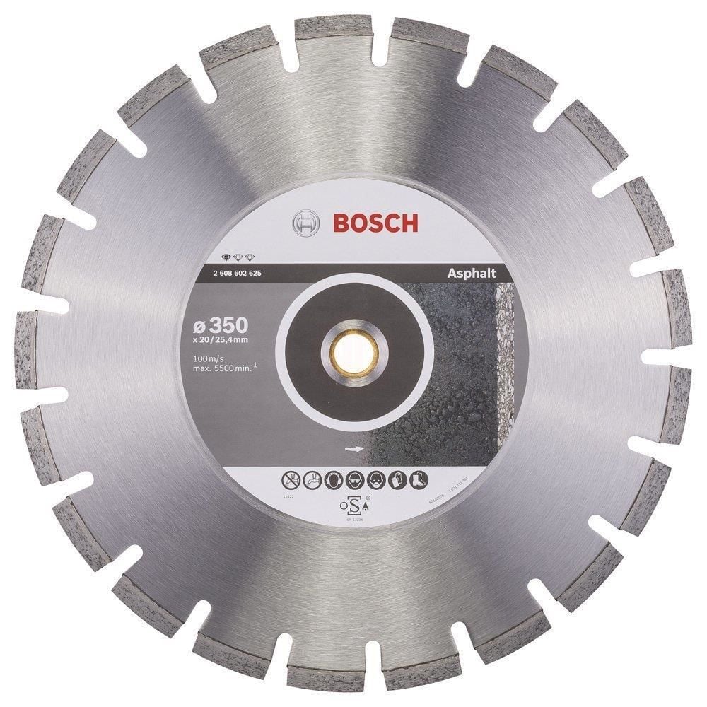Bosch Standart 350x25,4x20mm Elmas Asfalt Daire Testere Bıçağı 2608602625
