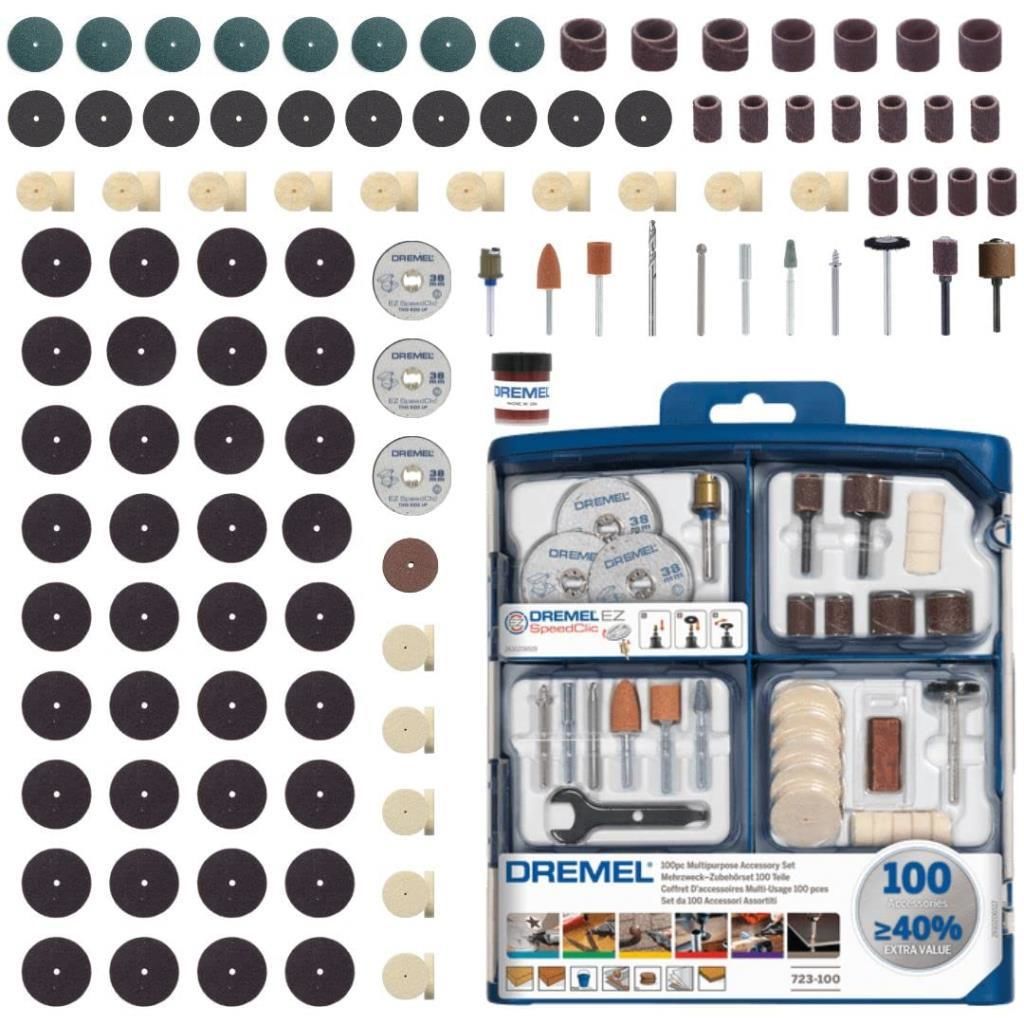 Dremel 100 Parça Çok Amaçlı Aksesuar Seti S723 2615S723JA
