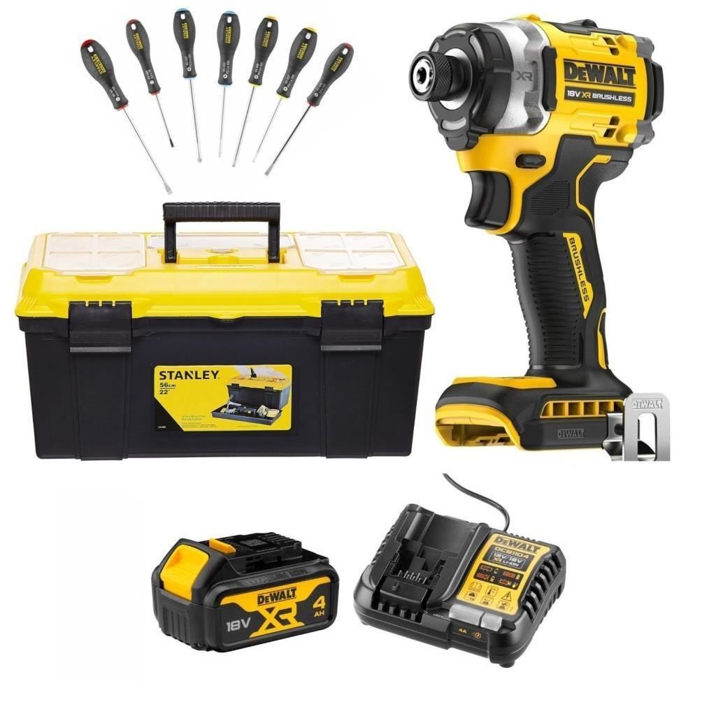 Dewalt XR PREMIUM Kömürsüz Akülü Darbeli Vidalama Seti 282Nm DCF860N-XJ 1x4 Amper