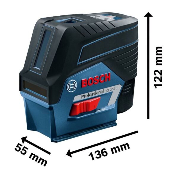 Bosch GCL 2-50 C Çizgi Lazeri + RM2 + BT150  0601066G02