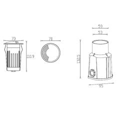 JUPITER LG928 LED GÖMME BAHÇE ARMATÜRÜ -OSRAM INSIDE