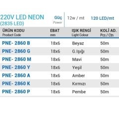 YCL 2835 NEON LED BEYAZ